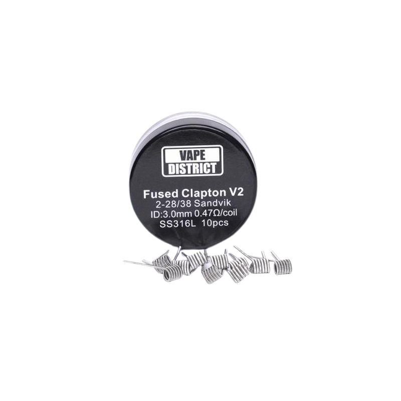 Fused Clapton V2 Sandvik (x10) 0.47 Ohm Vape District.